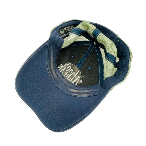 Jason Aldean Night Train Blue Distressed Mesh Snapback Trucker Hat - Picture 6 of 6